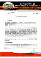 Policy Document for Waste Management